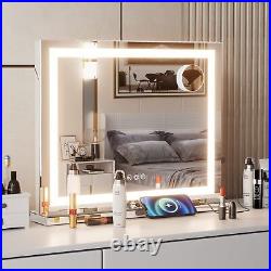 RICHTOP 23×18 Inch Rectangular Led Makeup Vanity Mirror with Lights, Tabletop