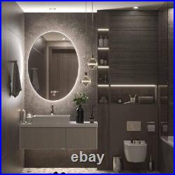 Ultra Bright Oval LED Bathroom Mirror Anti-Fog Dimmable Lighted Vanity Mirror