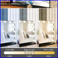 Vanity Makeup Mirror with Lights Bathroom Hollywood LED Touch Control Dimmable