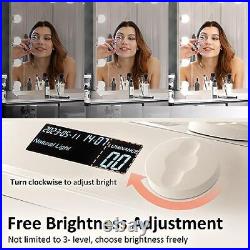 Vanity Mirror With Lights 23x18hollywood Personal Makeup Mirrors3 Color Dimmable