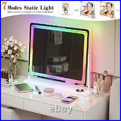 Vanity Mirror With Lights Smart Led Makeup Mirror With Wireless/wire Charging St