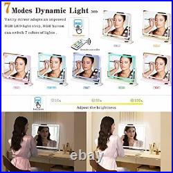 Vanity Mirror With Lights Smart Led Makeup Mirror With Wireless/wire Charging St