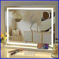 Vanity Mirror with Lights, 23 x 18 Makeup Mirror, Hollywood Mirror with 3