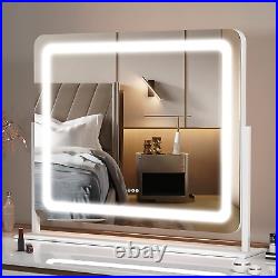 Vanity Mirror with Lights, 24.2 X 18.9 LED Make up Mirror, Light up Mirror wit