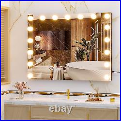 Vanity Mirror with Lights, 31.5 X 23.6 Hollywood Mirror, Makeup Mirror with 17