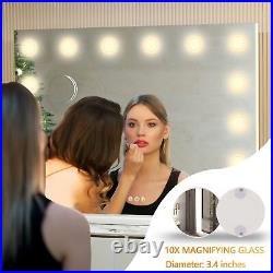 Vanity Mirror with Lights, 32 x 24 Makeup Mirror, Light up Mirror with 14 D