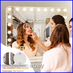 Vanity Mirror with Lights, 39.4 X 31.5 Hollywood Mirror, Makeup Mirror with 21