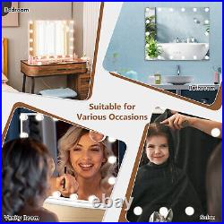 Vanity Mirror with Lights 3 Color Lighting Modes Tabletop & Wall-Mounted