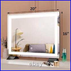 Vanity Mirror with Lights, Lighted Makeup Mirror, 3 Color 2016 B-black-led
