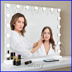 Vanity Mirror with Lights with 17 LED Lights, Makeup Mirror Usb-Powered Dimmable