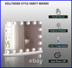 Vanity Mirror with Makeup Lights, Large Hollywood Light up Mirrors With 18 LED Bul