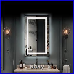 Wall Mounted Lighted Vanity Mirror LED Bathroom Mirror anti Fog and IP67 Waterpr